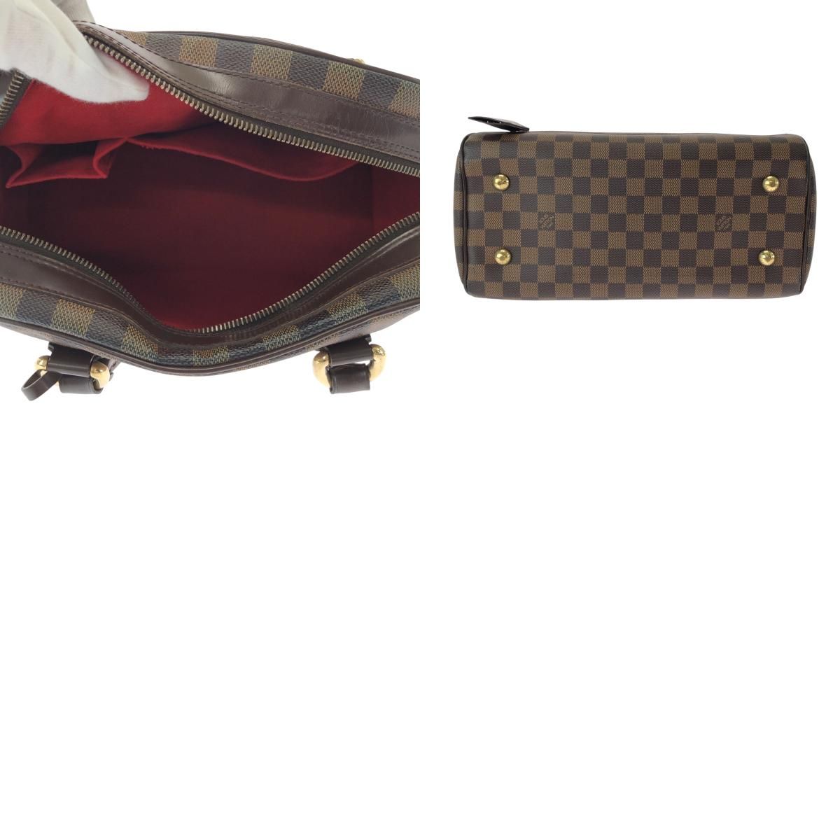 LOUIS VUITTON ルイヴィトン ダミエ エベヌ ドゥオモ ブラウンゴールド金具 PVC N60008 ボストンバッグ ハンドバッグ ...