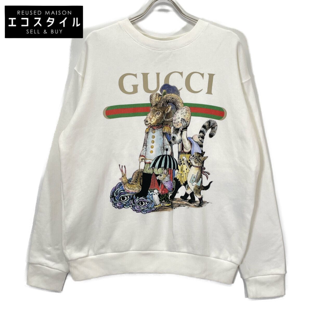 GUCCI グッチ ｘヒグチユウコ 正規 617964 アニマルプリント クルーネック トレーナー| S