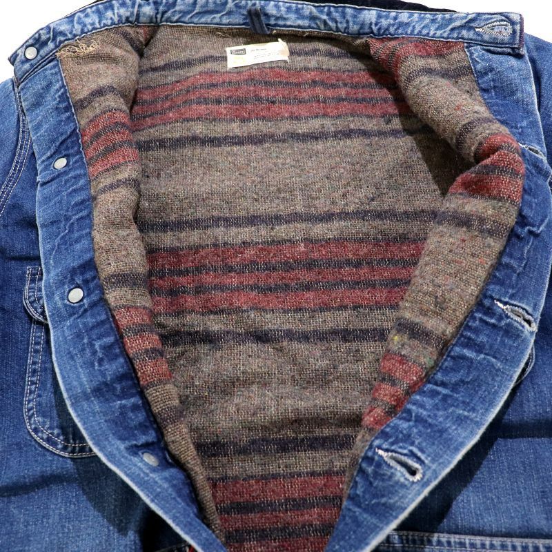 70s USA製 vintage Sears 裏地ブランケット デニム カバーオール