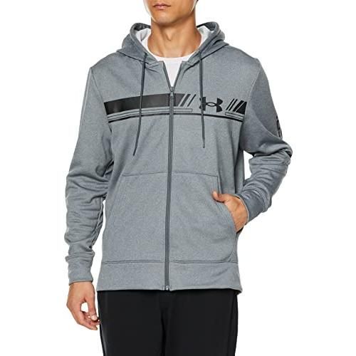 アンダーアーマー UNDER ARMOUR フリース 帯ロゴ フルジップ メンズ 1375509 ピッチグレー XLサイズ