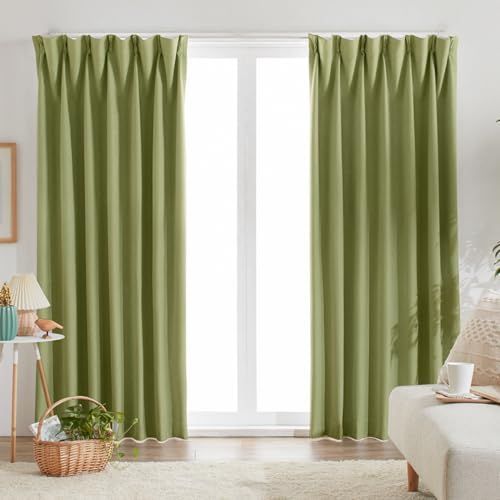 グリーン_100×90m ベルーナ(BELLUNA) カーテン 一級遮光 1級遮光