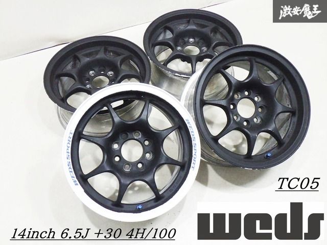 ウェッズスポーツ　weds TC-05 tc05 14インチ6J＋20 軽量 前後太さ違い WEDS ウェッズスポーツ TC-05 中古ホイール 4