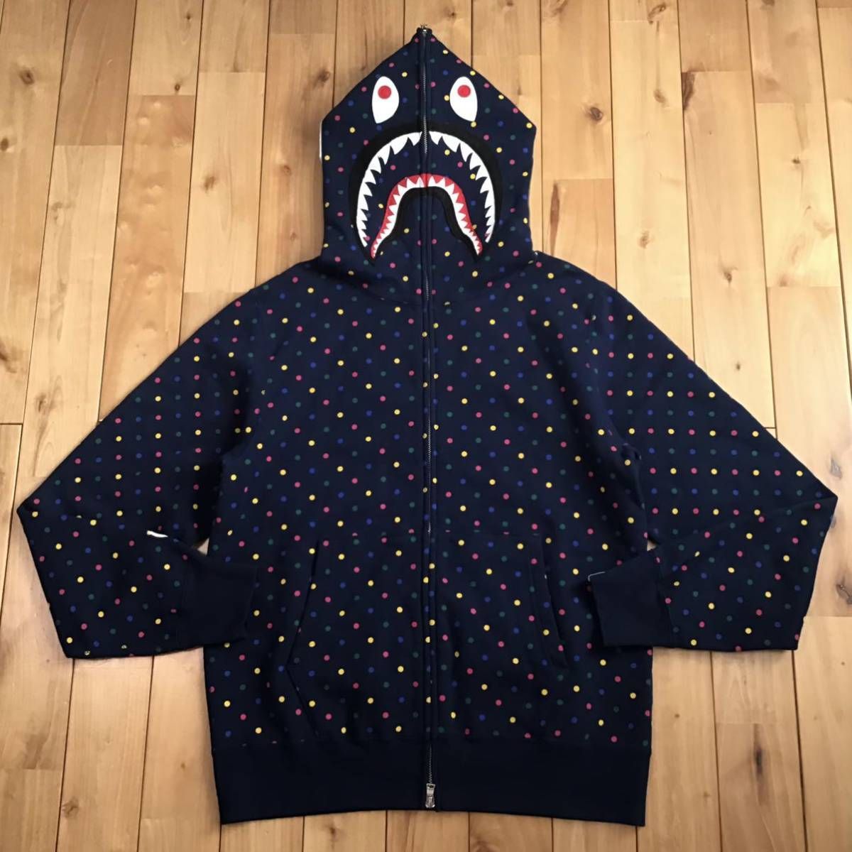 BAPE DOT multi color シャーク パーカー shark full zip hoodie