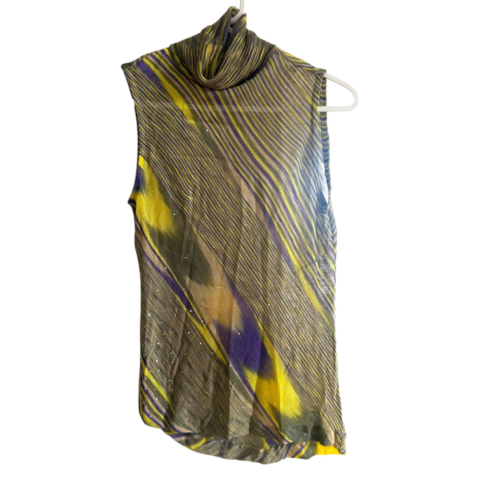 MISSONI ミッソーニ アパレル レディースノースリーブトップス ブラックマルチ サイズ：46 DAN08E0 MISSONI ミッソーニ アパレル レディースノースリーブトップス