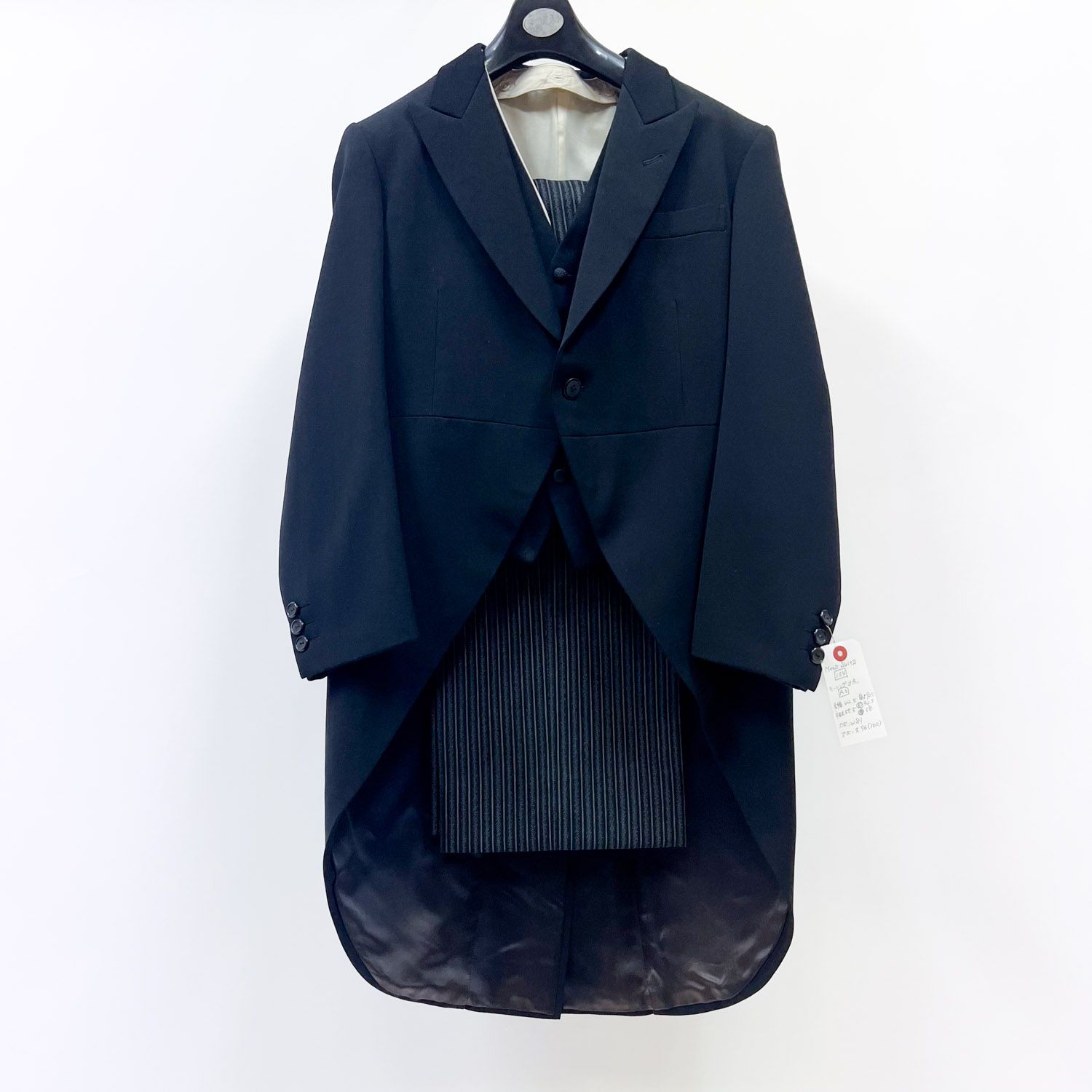 メンズ　モーニングスーツ　3点セット　中古　AB6サイズ　親族衣装　ウエスト約82〜99.5cm　結婚式　撮影衣装　MensSuits147