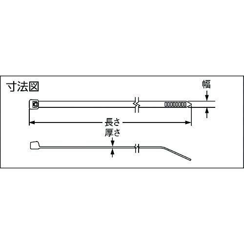 特価セール】パンドウイット ナイロン結束バンド 蛍光黄 幅4.8mm 長さ