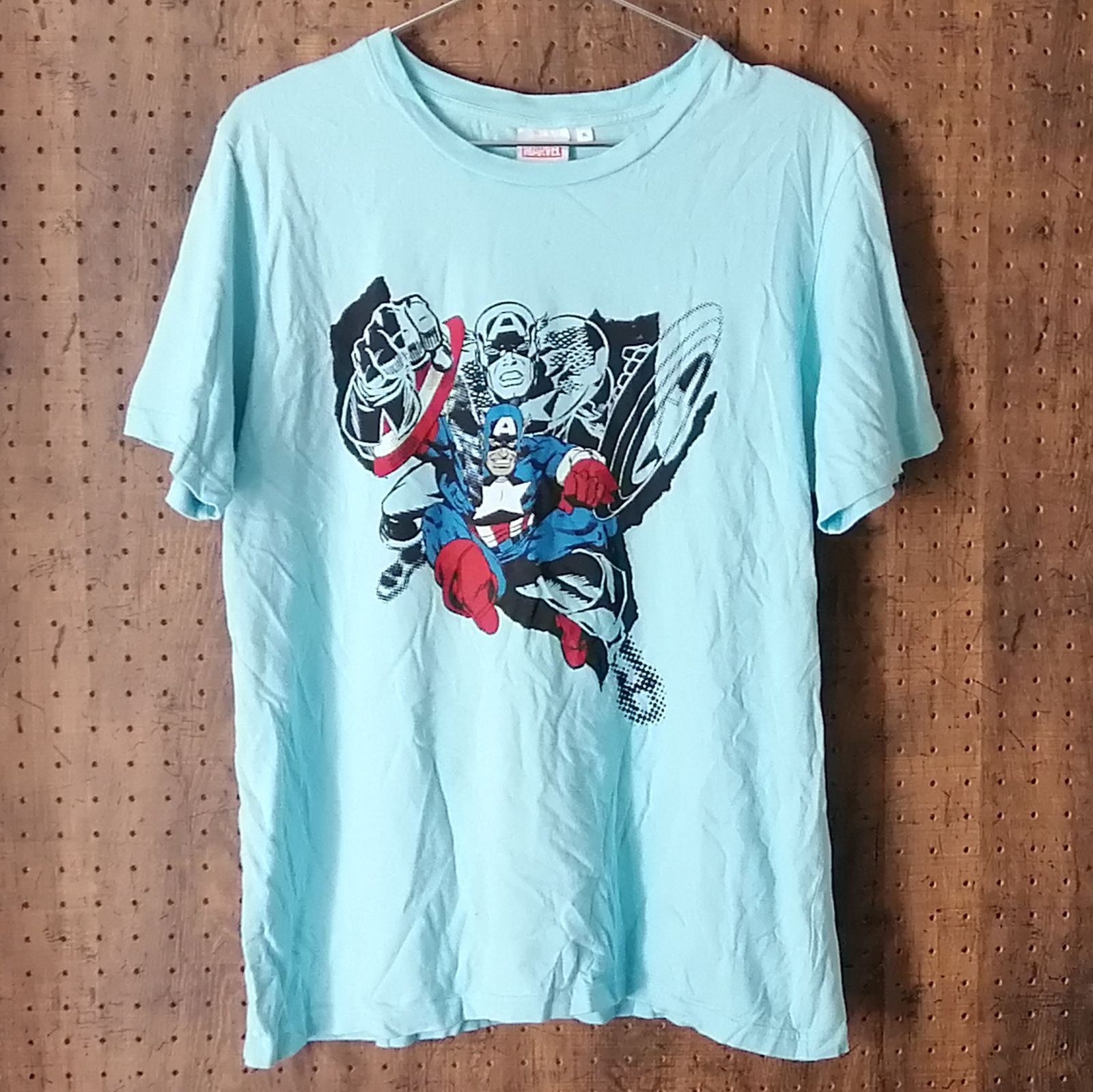 GU ジーユー マーベル キャプテンアメリカ 両面プリントTシャツ 