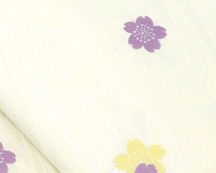 夏物 袋帯 新品仕立済 正絹 夏物 西陣 華翔苑謹製 流水桜模様 袋帯