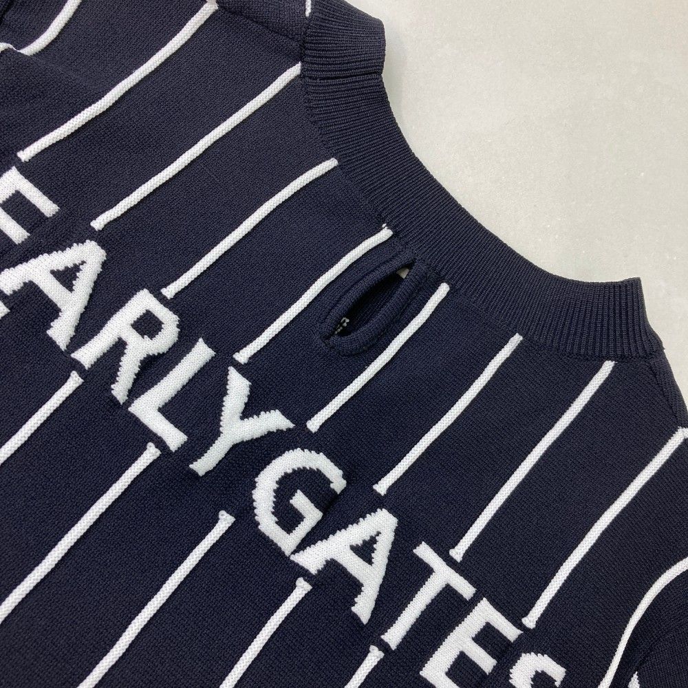 サイズ：0 PEARLY GATES パーリーゲイツ 2023年 ニット セーター  ネイビー系 [240101433527] ゴルフウェア レディース ストスト サイズ：0 PEARLY GATES パーリーゲイツ 2023年 ニット セーター