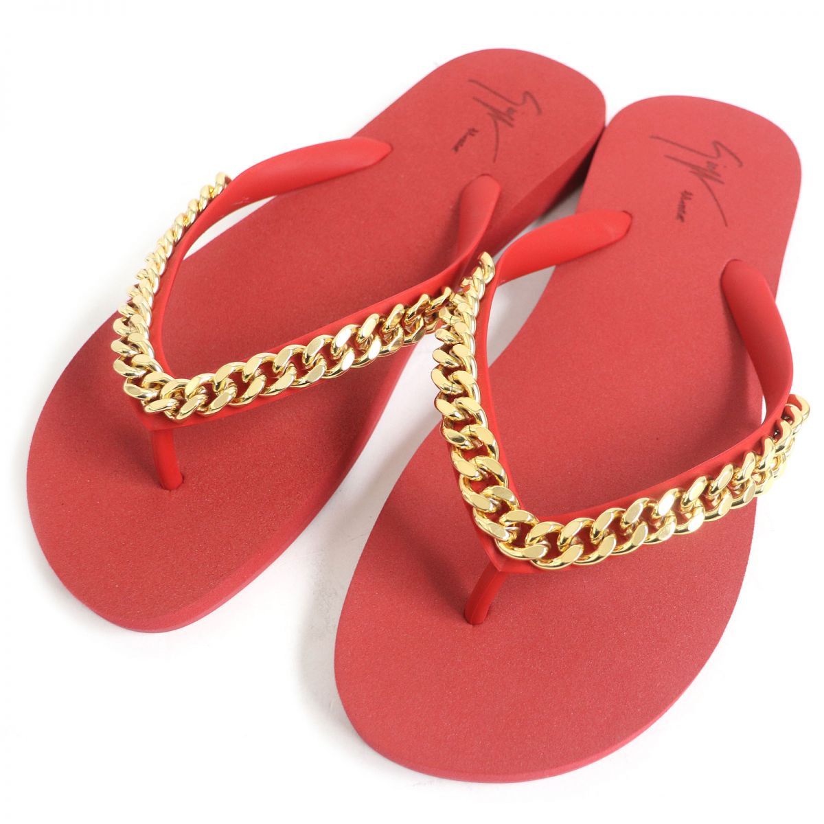 新品未使用 ジュゼッペザノッティ 38 トングサンダル スタッズ レザー  