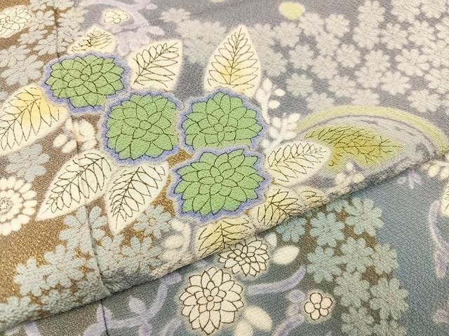 平和屋着物●十日町　名門　滝泰謹製　訪問着　草花文　暈し染め　正絹　逸品　AAAY8978ph 平和屋着物○十日町 名門 滝泰謹製 訪問着 草花文 暈し染め 正絹 逸品