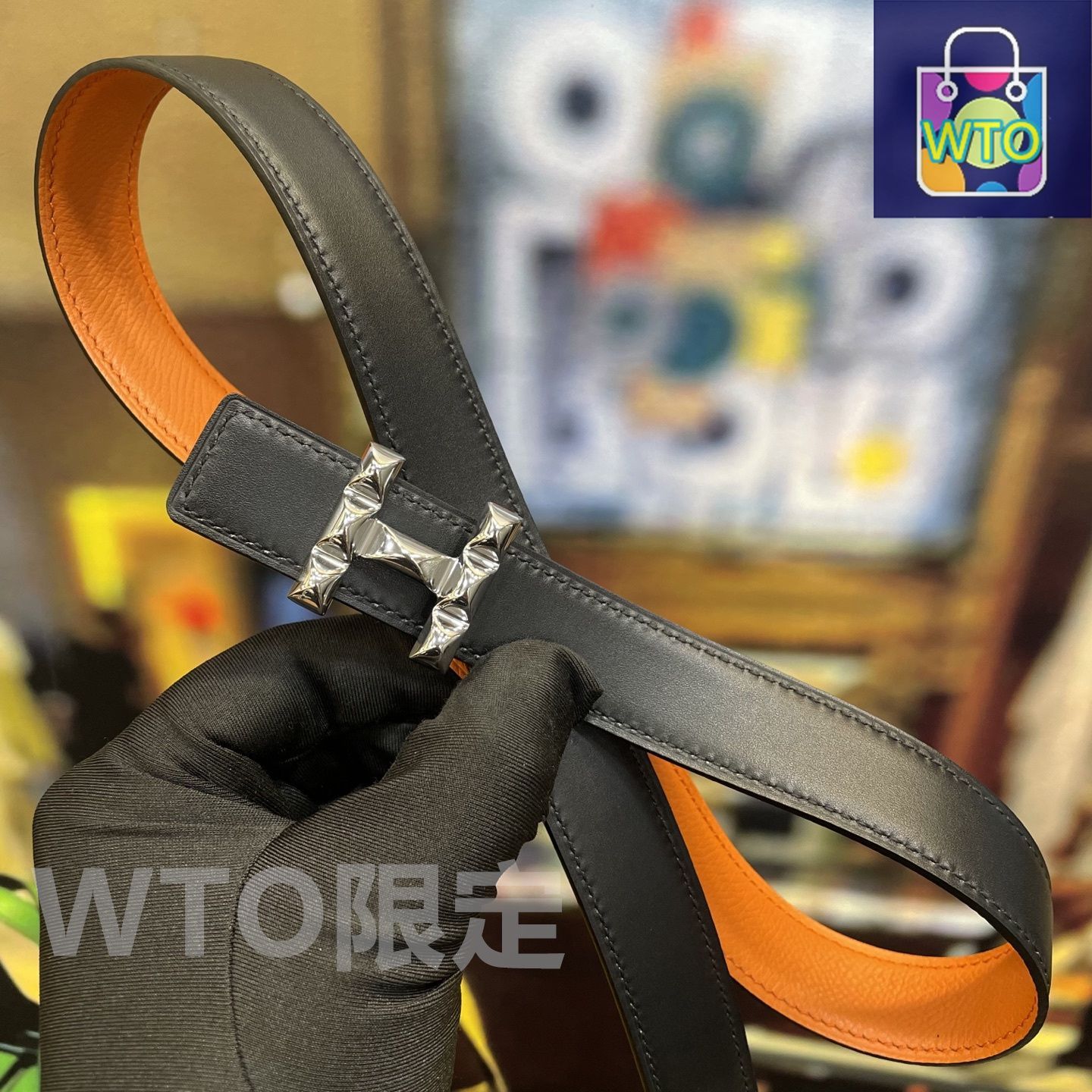 HERMES エレガントレザーベルト新品 ベルトバックル 《エクラン》 & レザーベルト 32 mm | Hermès