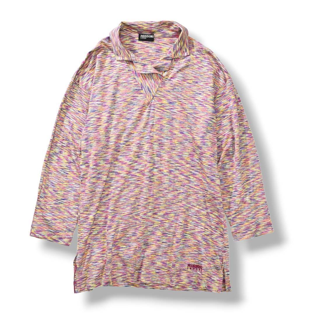 美色】 ミッソーニ MISSONI INTIMO 襟付き デザイン シャツ L