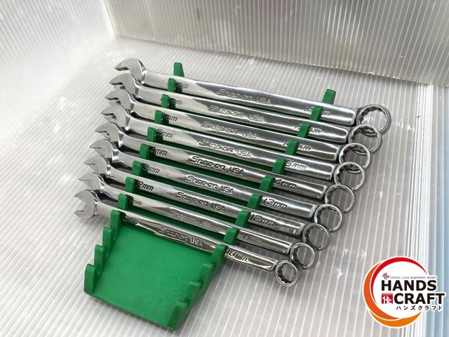 品 スナップオン コンビネーションレンチ 10～18mm SOEXMI Snap-on マックツールのレンチラック付き