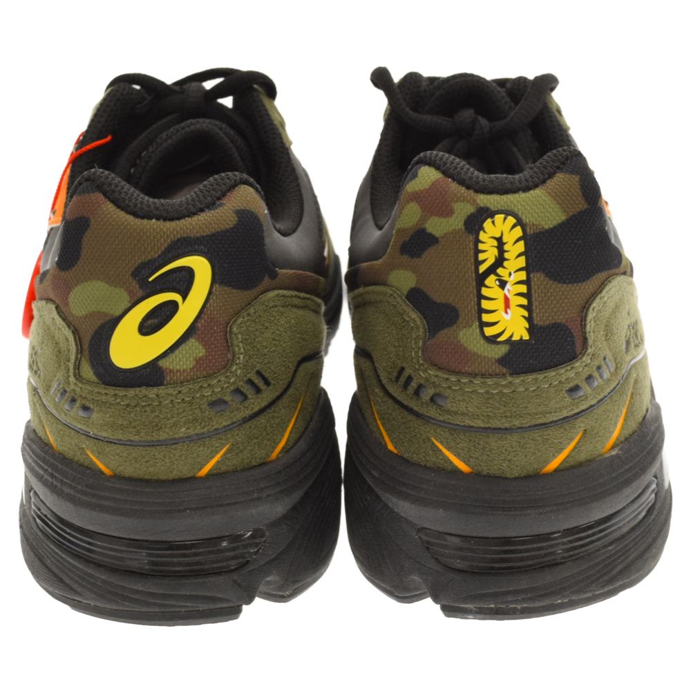 A BATHING APE アベイシングエイプ 21AW×asics GEL-1090 TIGER×アシックス ゲルタイガー ローカットスニーカー カーキ/オレンジ 1023A061-200 ASICS (アシックス) 21AW×A BATHING APE TIGER GEL-1090 ア ベイシング