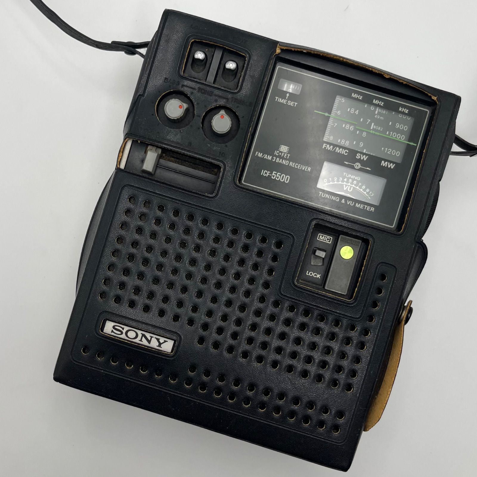 ジャンク品　SONY　ラジオ スカイセンサー ICF-5500 ジャンク品】SONY/ICF-5500/スカイセンサー/ケース付き/ソニー
