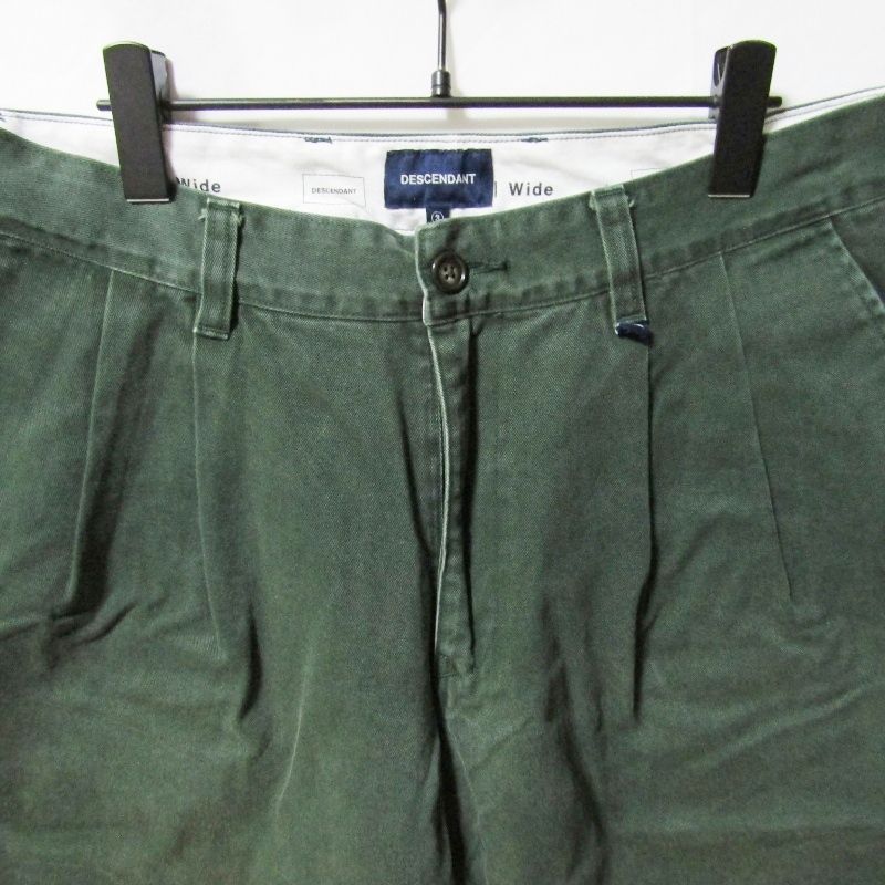 DESCENDANT ディセンダント DC-3 ORGANIC COTTON TWILL TROUSERS FADE