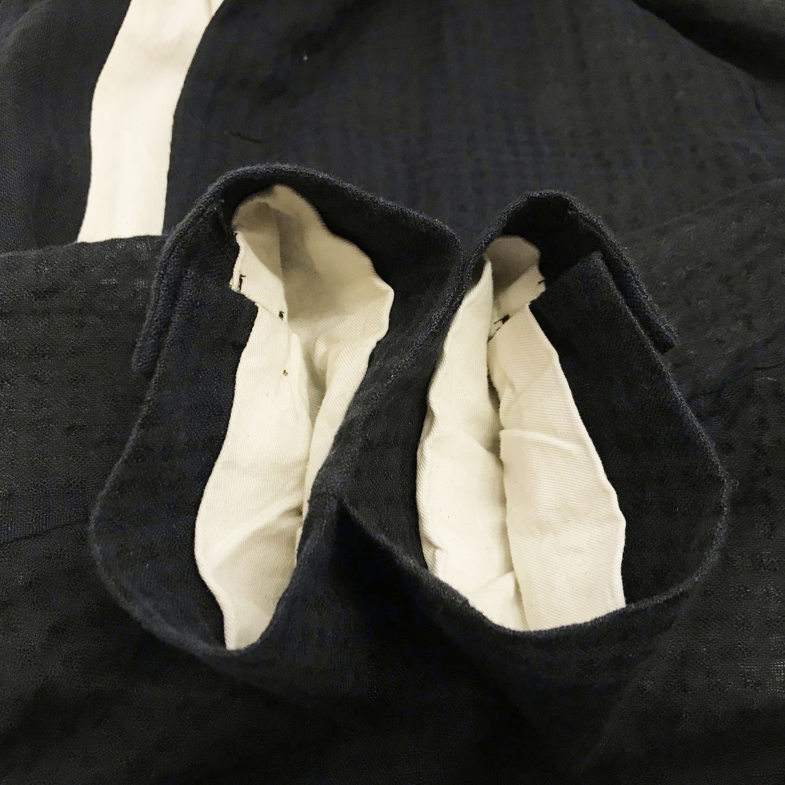 【美品】イチアンティークス　黒 リネン ジャケット 美品】イチアンティークス黒 リネン ジャケット