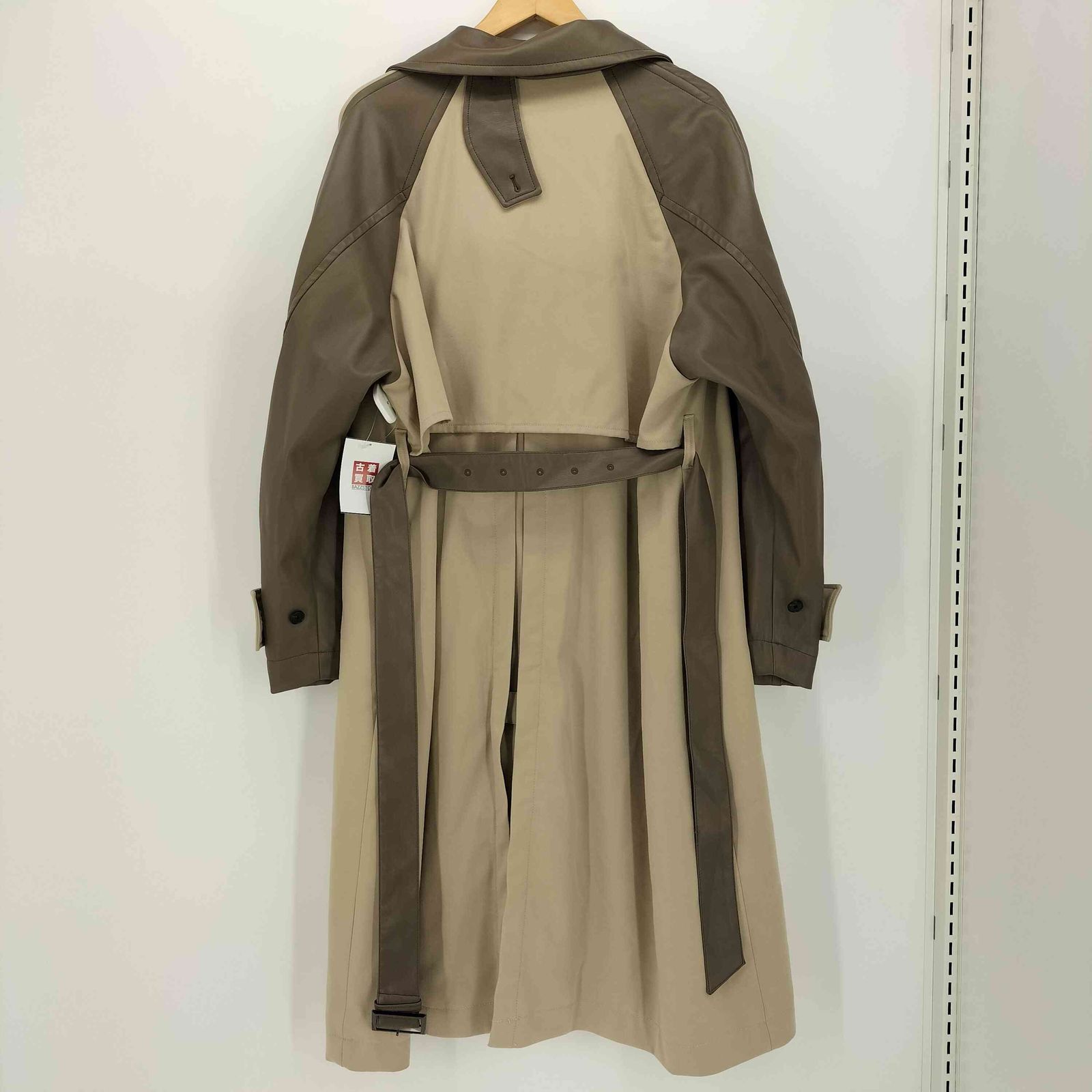 ハレ HARE シンセティックレザーコンビトレンチコート メンズ JPN：S