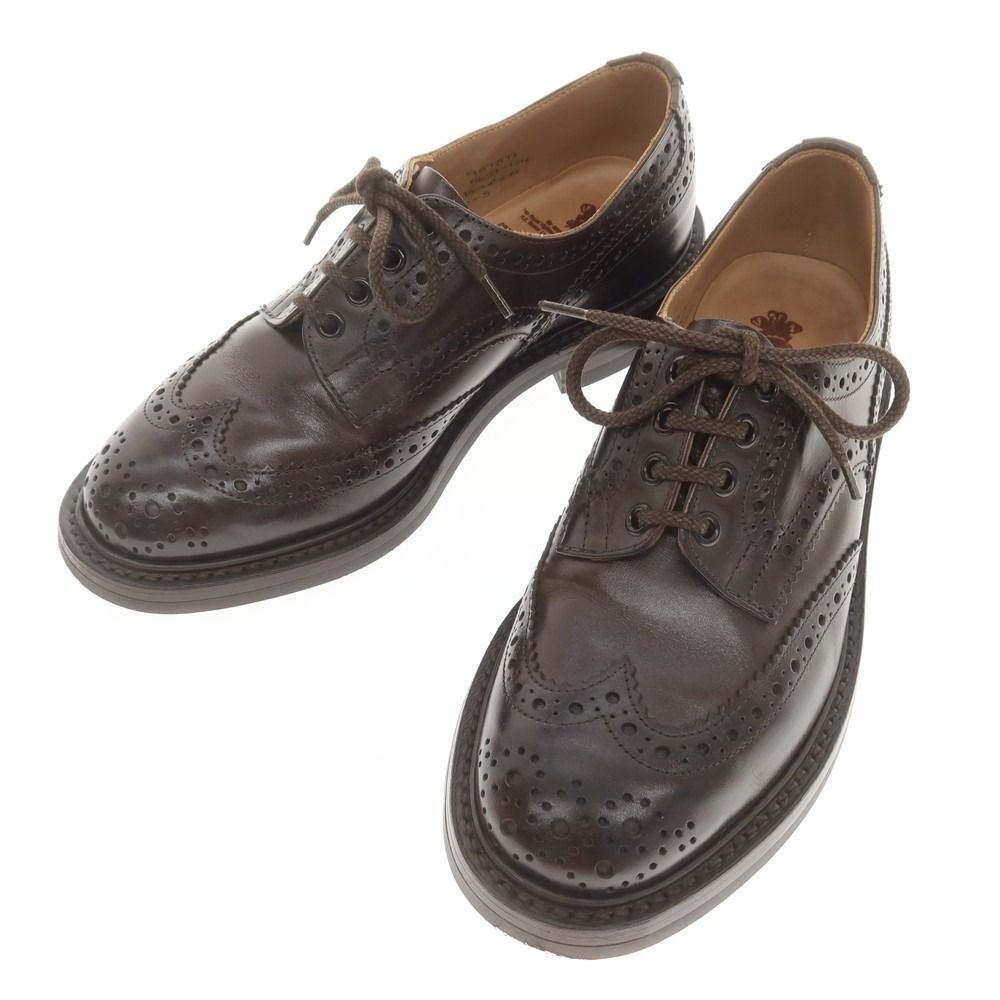 【中古】トリッカーズ Tricker's 5633 BOURTON ウイングチップ ドレスシューズ ダークブラウン【サイズ6】【メンズ】 中古】トリッカーズ Tricker's 5633 BOURTON ウイングチップ ドレス