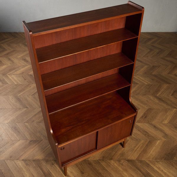 Nexø Møbelfabrik ヴィンテージ ブックケース 食器棚 デンマーク ウォールユニット チーク 94217 WWW_KANDAIZUMI_COM