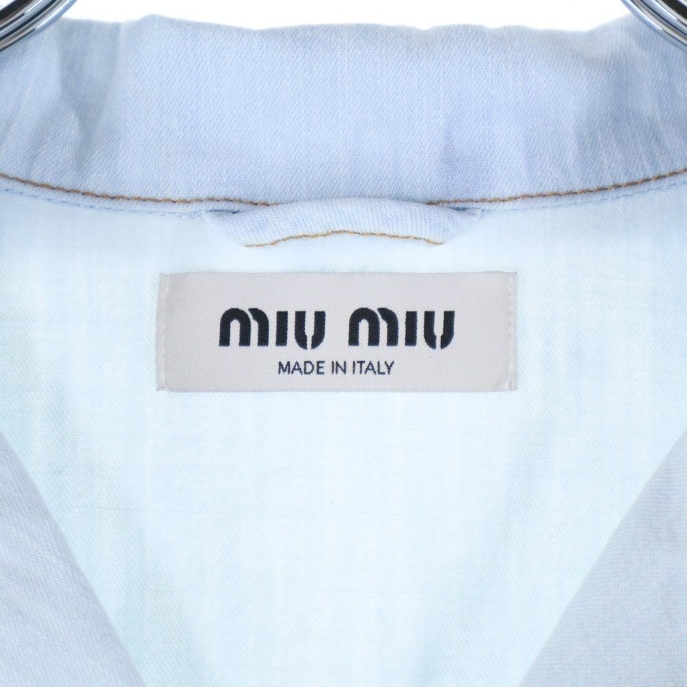 miumiu (ミュウミュウ) 1ポケット ロゴエンブロイダリー 半袖  