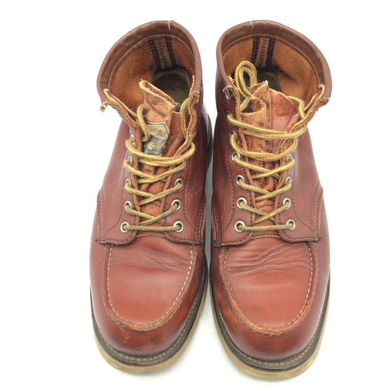 70 s～80 s RED WING 白四角犬タグUSA表記 アイリッシュセッター 7 hE ブラウン レッドウィング 17
