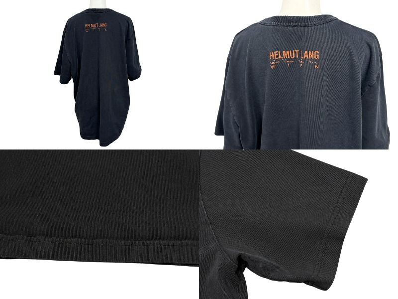 HELMUT LANG ヘルムートラング ロゴプリント半袖Tシャツ ブラック  