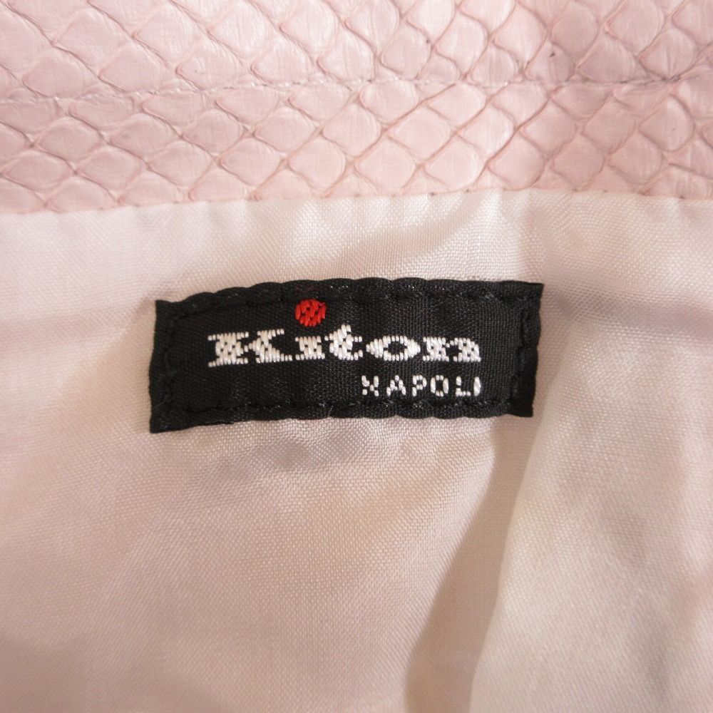 キートン Kiton ゴートレザー スエード スカート ハーフ ひざ丈 タイト