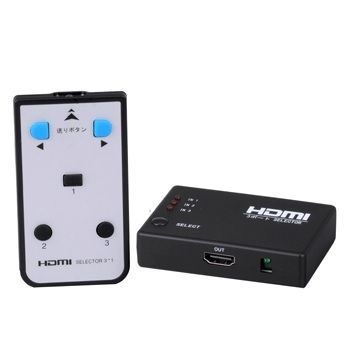 【新品】OHM  オーム電機 3ポートHDMIセレクター黒 AV-S0298 (2287111)