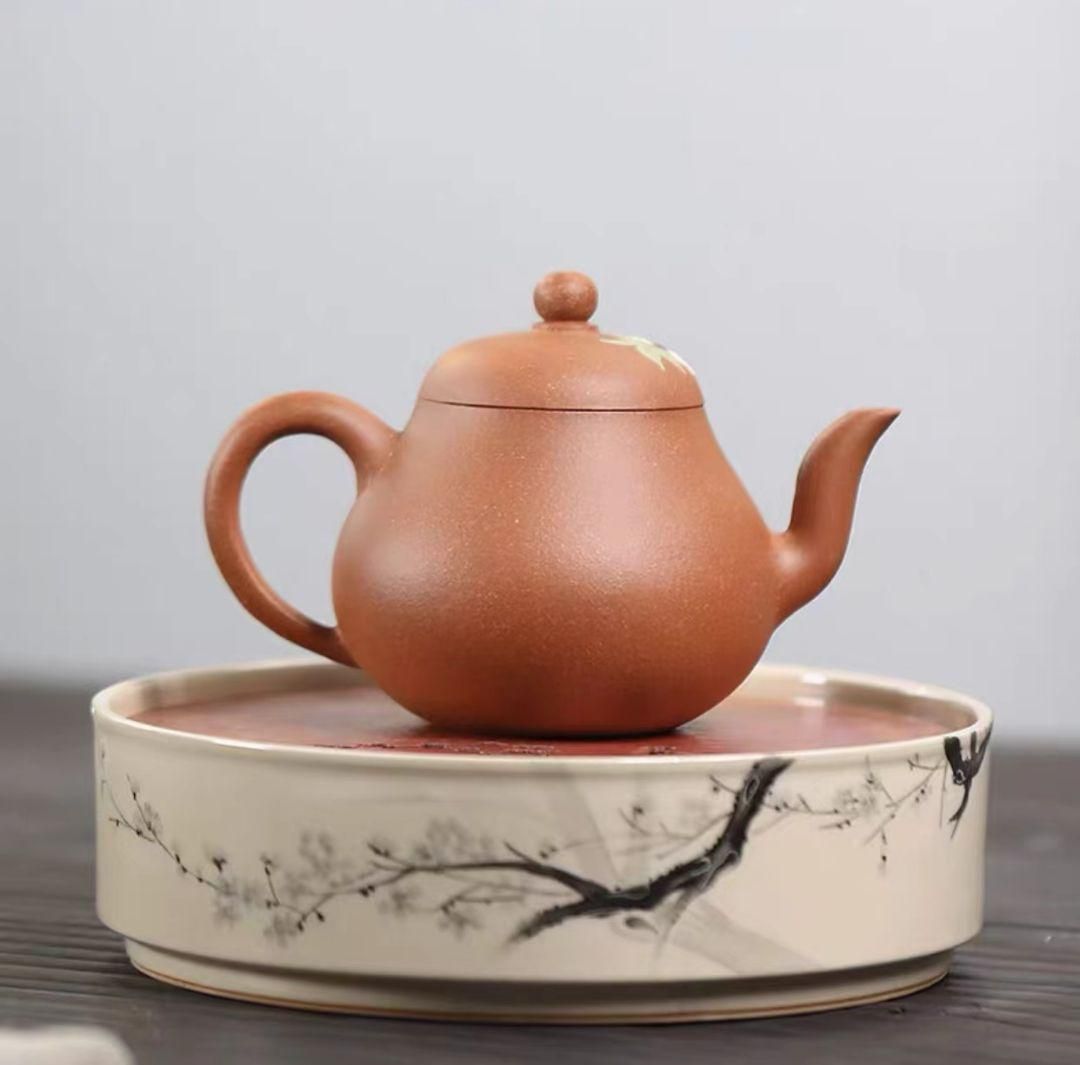 中国宜興 楊秀紅 紫砂 茶壺 無傷 煎茶道具 朱泥 急須 (旧家蔵WWTT209 中国宜興 楊秀紅 紫砂 茶壺 無傷 煎茶道具 朱泥 急須 旧家蔵
