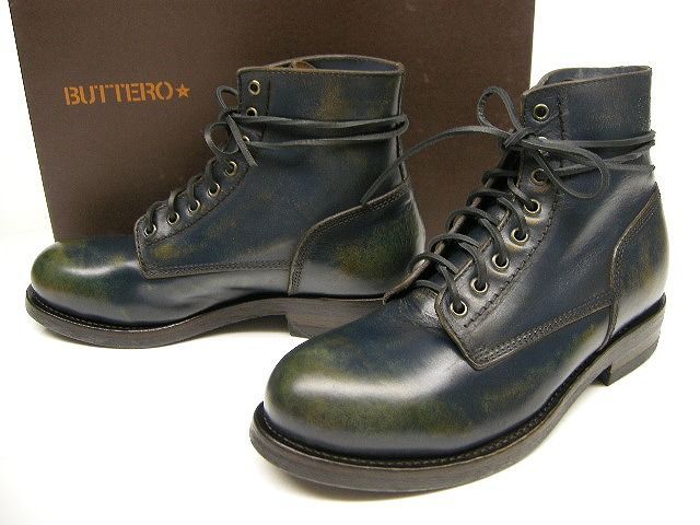 サイズ43(27.5-28cm相当)□新品□ブッテロ BUTTERO レースアップブーツ