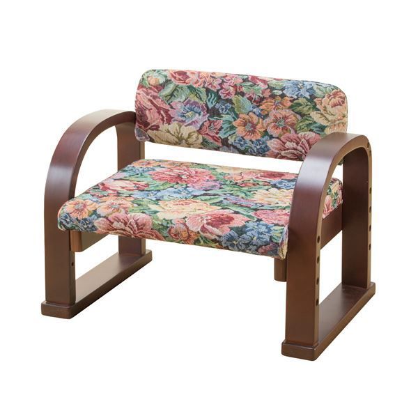 天然木立ち座り楽ちん座椅子 日本製 1脚 ゴブラン 節約 日本製