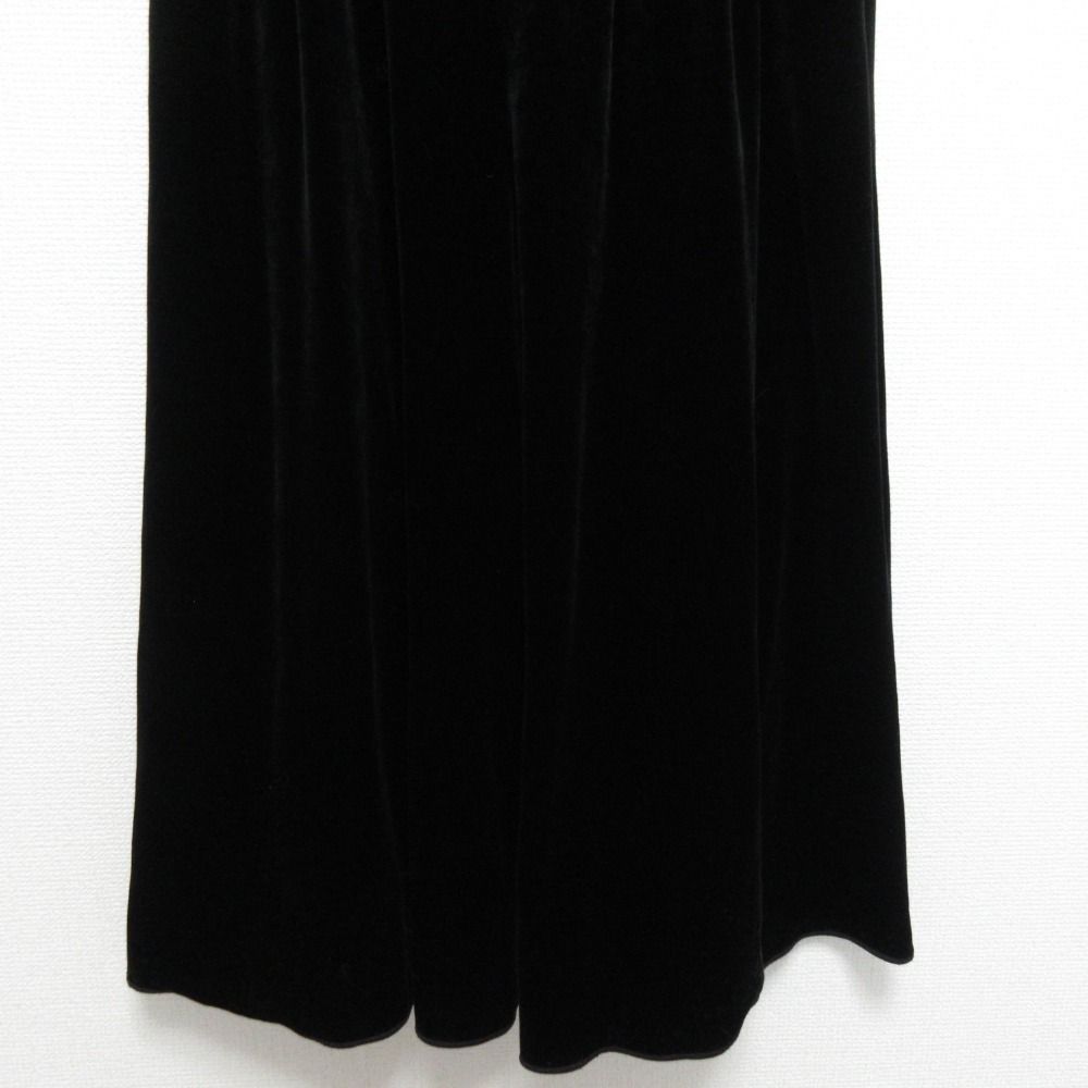 美品 FOXEY フォクシー VELOUR NOIR ベルベットワイドパンツ