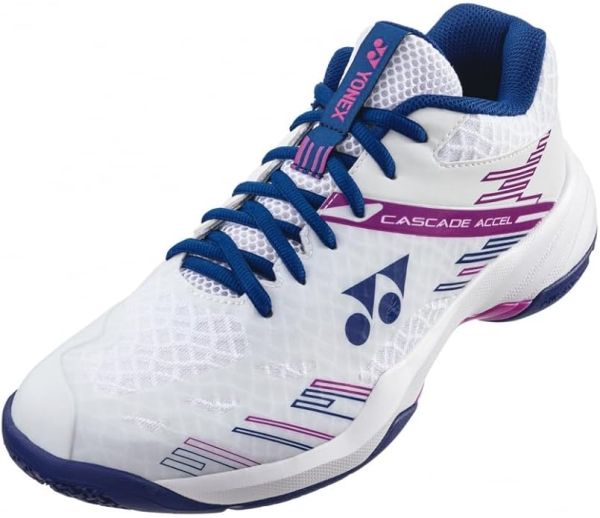 【新品・2営業日で発送】YONEX ヨネックス パワークッションカスケードアクセルミッド (SHBCA1MD) 色 : ホワイト／パープル サイズ : 24.0 