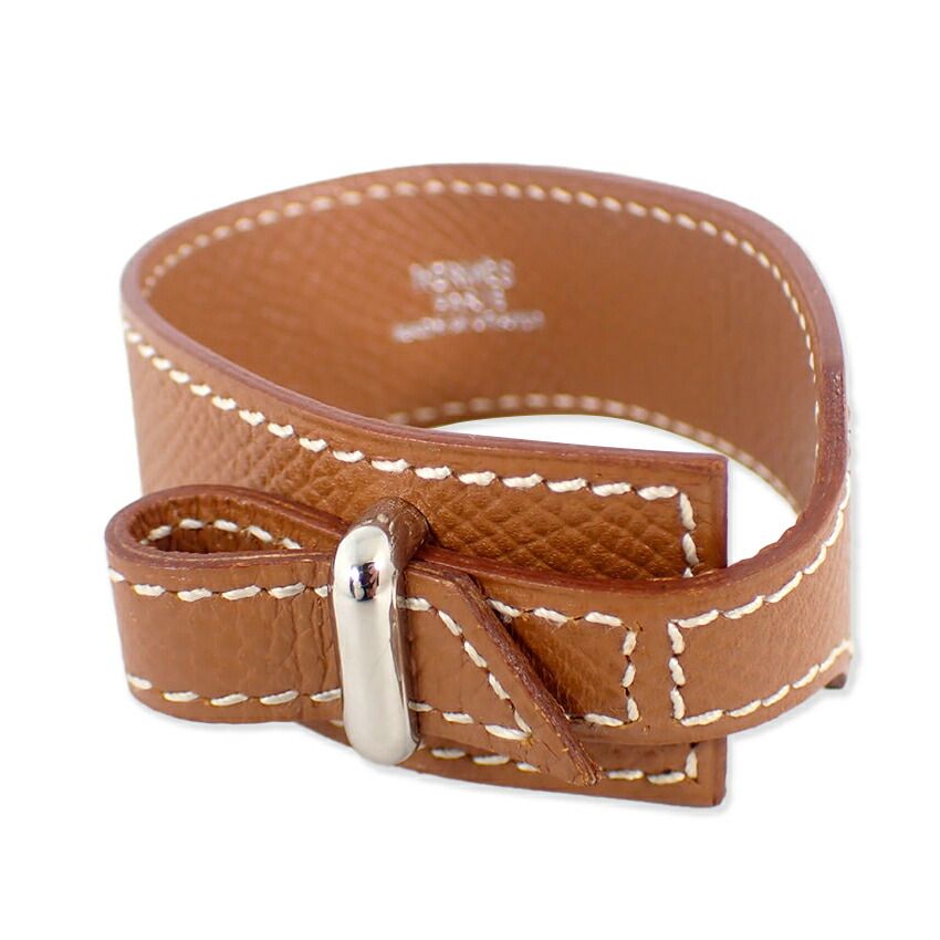 HERMES|エルメス レザー ブラウン ブレスレット||j54-1