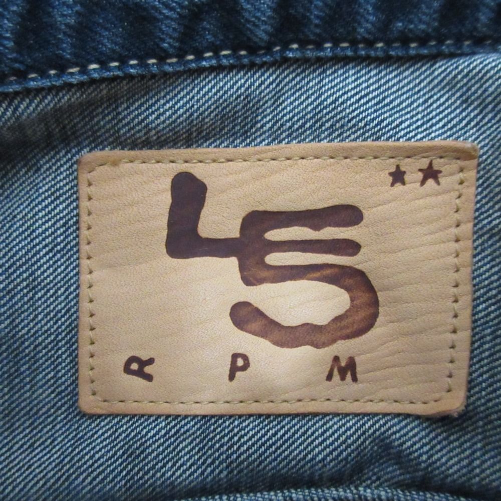 45R フォーティーファイブアール ライ麦デニムの908Gジャン 908比古比女ジャン デニムジャケット 50310101 サイズ2 ブルー レディース 古着 GULLKHAN_COM