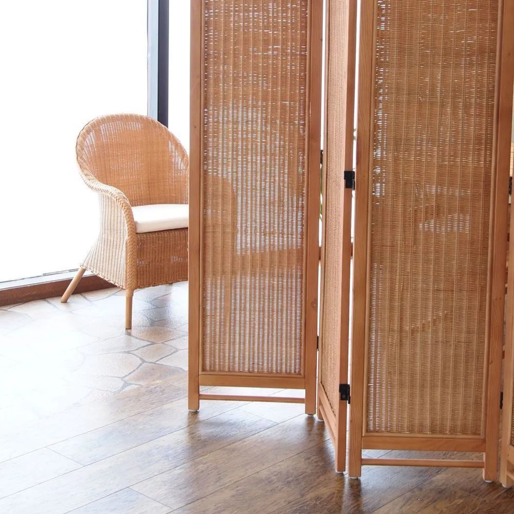 ラタン スクリーン 間仕切り パーテーション 5連