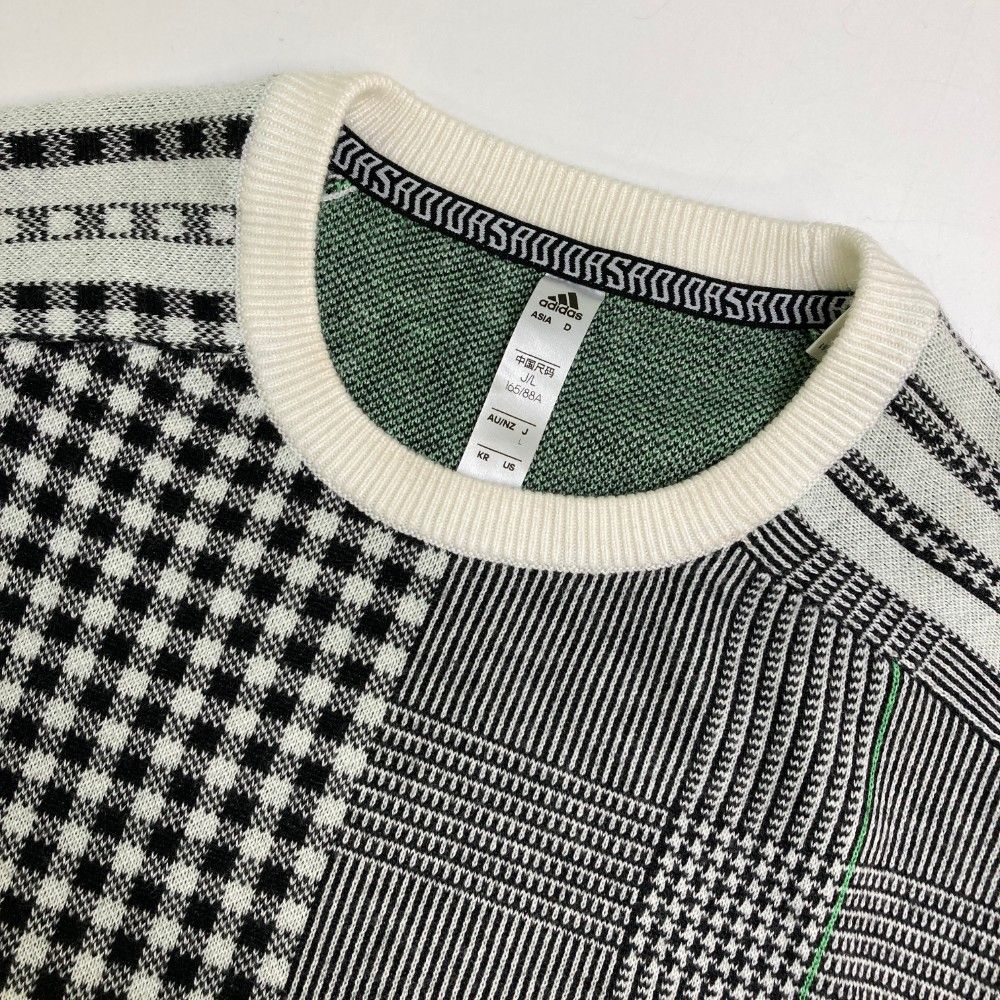 サイズ：S ADIDAS GOLF アディダスゴルフ 2024年 ニット セーター  ブラック系 [240101436098] ゴルフウェア レディース ストスト adidas ニット セーター スリーストライプス 防風 長袖