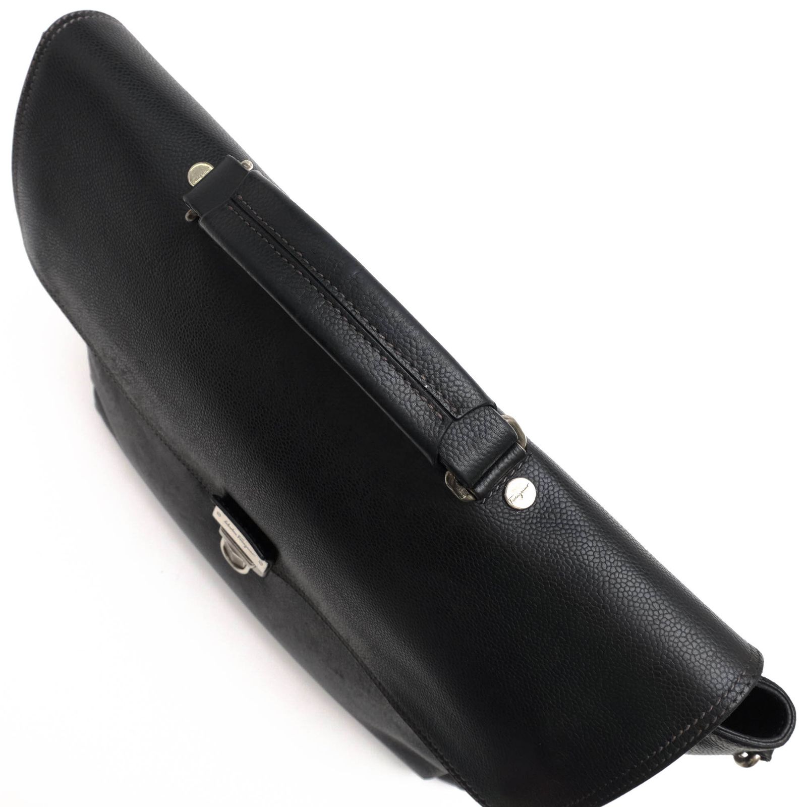 salvatore ferragamo ビジネスレザーバッグ ブラック フェラガモ