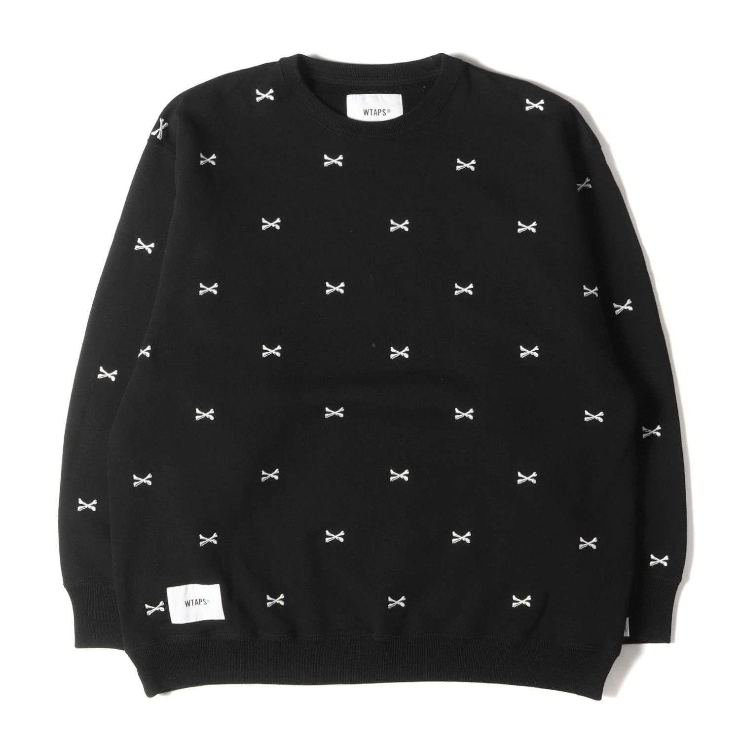 WTAPS クロスボーン柄 スウェット ブラック WTAPS クロスボーン柄 スウェット ブラック