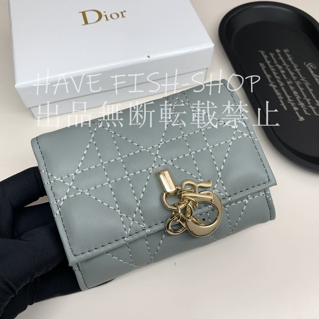 Christian Dior Miss Dior Glycine ウォレット カナージュ ラムスキン ...