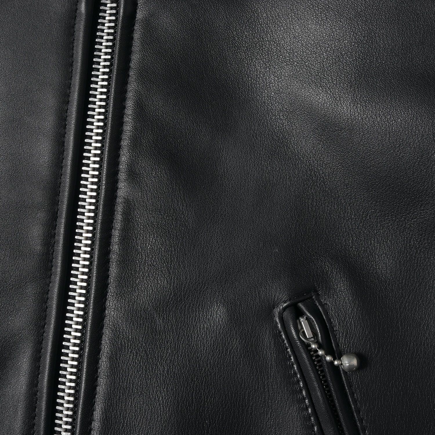 666 シングルライダースジャケット 34 中古・古着通販】666 (666) タイトフィット マンダリンカラー シングル