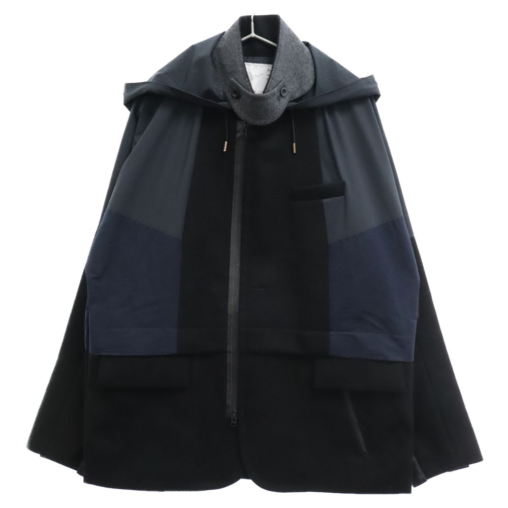 Sacai (サカイ) 21AW Wool Melton Jacket 再構築 ドッキングウール