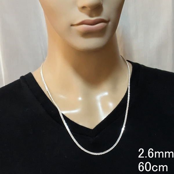 45cm～60cm 幅2.6mm ダブル 喜平 シルバー925 喜平ネックレス - メルカリ