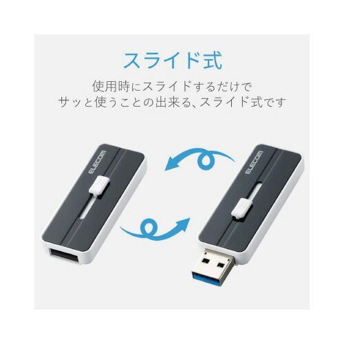 スライド式USBメモリー／64GB USB3．1／64GB