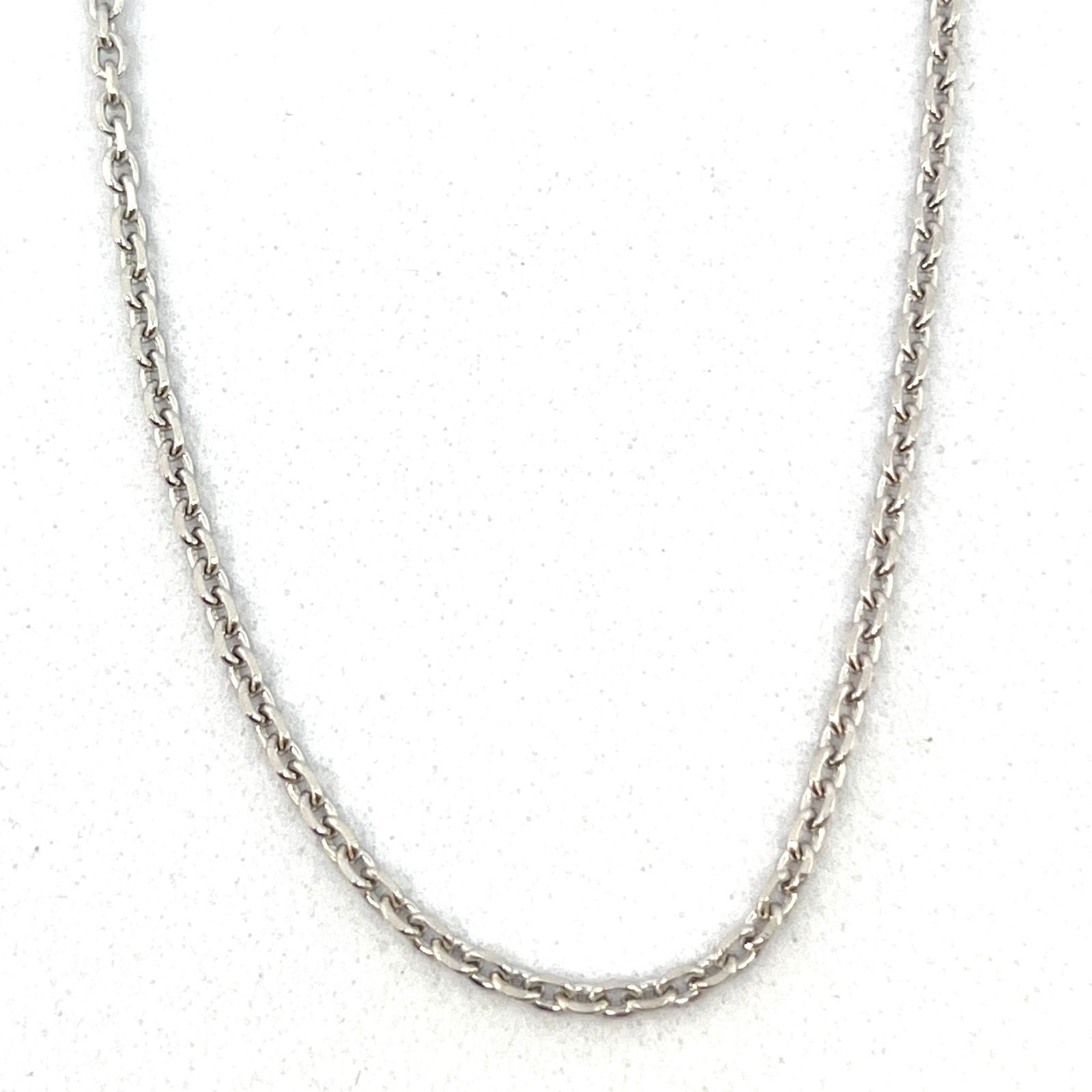 新品 プラチナ PT850 アズキ チェーン ネックレス 50cm 幅1.0mm