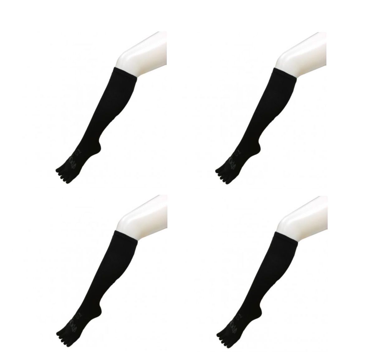 ゆびのばソックス　ロングとアンクルブラックSサイズの4足セット ゆびのばソックス ロングとアンクルブラックSサイズの4足セット ゆびの