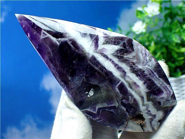 天然～愛の守護石～夢幻紫水晶アメジスト 原石YTHB86G3/40G29C