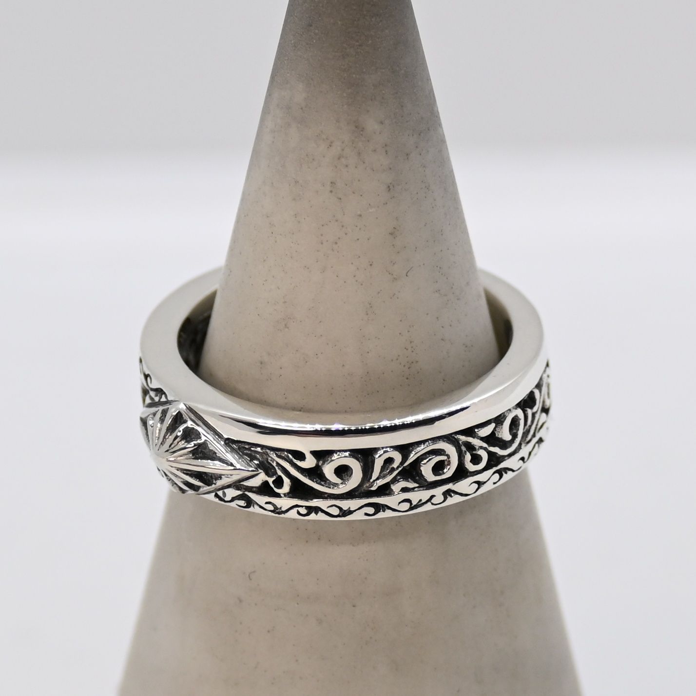 研磨済】SAAD アラベスク サンシンボル リング 13号 シルバー925 太陽